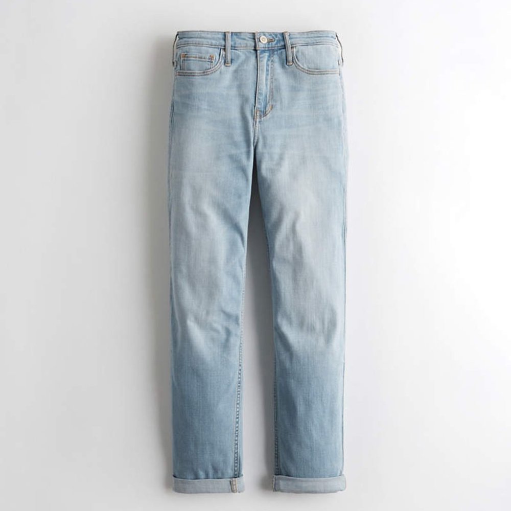 Hollister High-Rise Crop Slim Straight Jeans